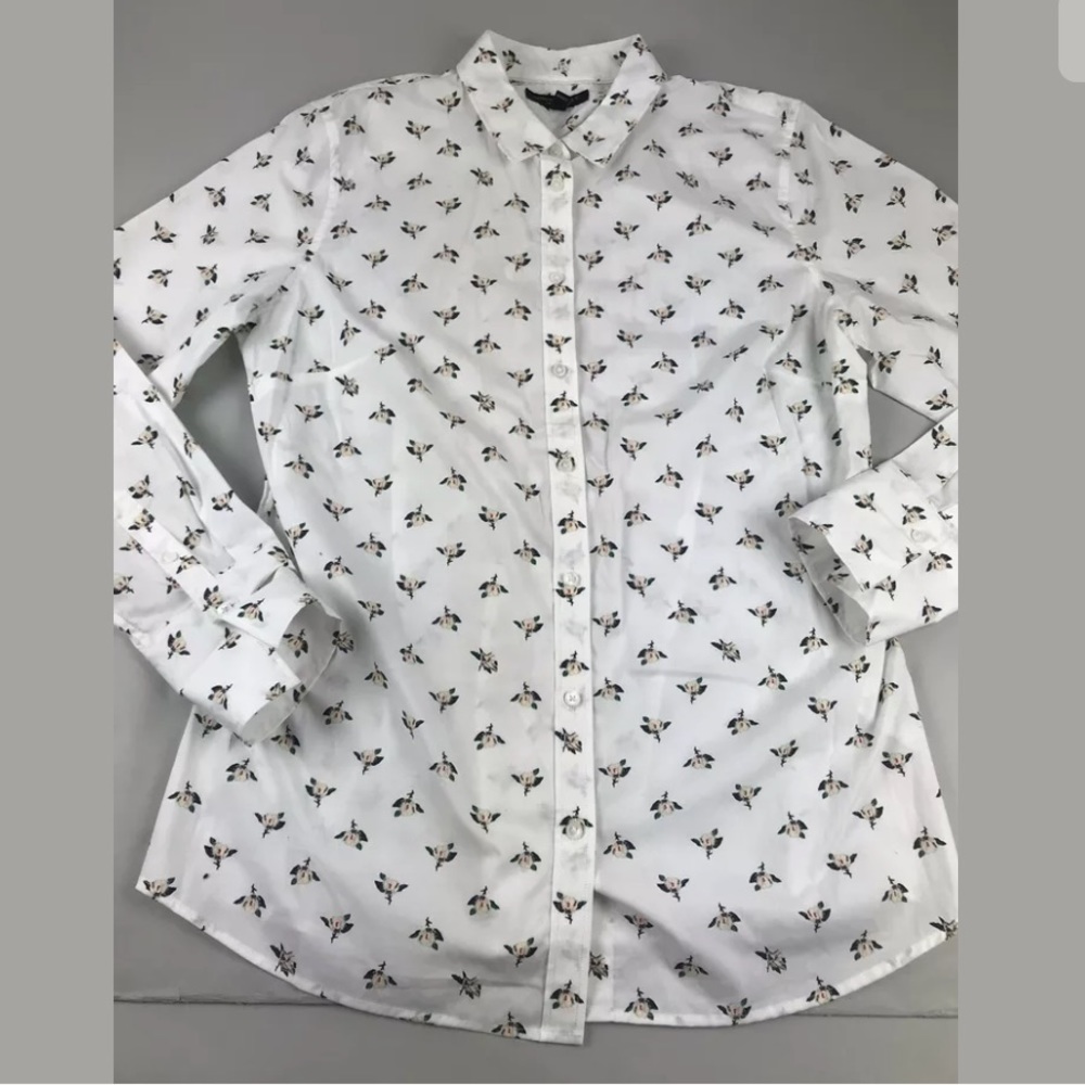 Banana Republic Floral Riley Button Shirt SZ 14